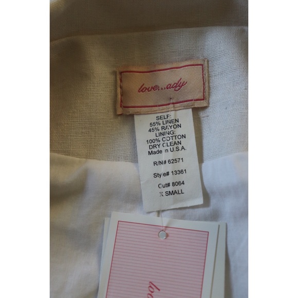 Love...ady Linen Blend Blazer Size XS - Picture 9 of 10